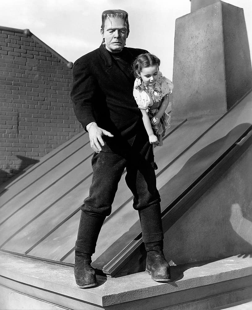 Lon Chaney Jr. and Janet Ann Gallow in THE GHOST OF FRANKENSTEIN (1942)