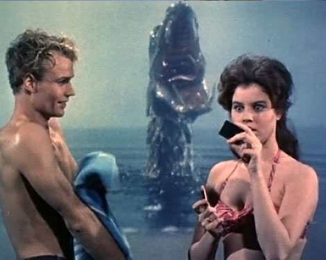 Mimi Heinrich and Bent Mejding in Reptilicus (1961)