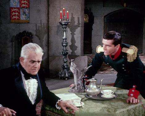 Jack Nicholson and Boris Karloff in The Terror (1963)