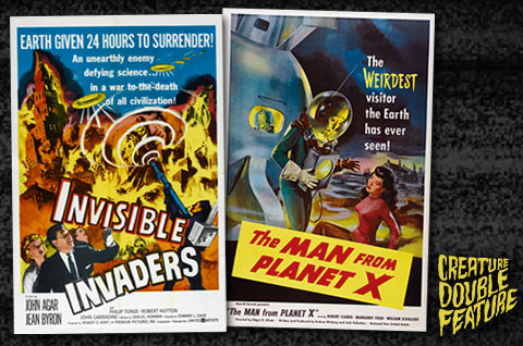 Creature Double Feature movie posters from August 26, 1978 broadcast