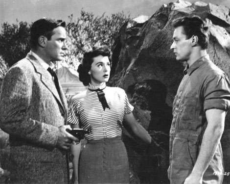 Richard Carlson, Russell Johnson, and Barbara Rush in It Came from Outer Space (1953)