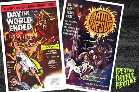 Creature Double Feature movies broadcast on August 9, 1980