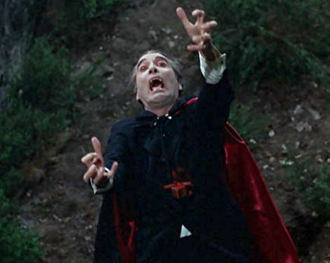 Christopher Lee in Dracula Has Risen from the Grave (1968) movie still