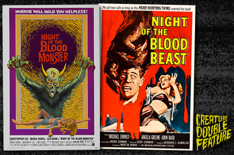 Creature Double Feature movies broadcast on February 14, 1976